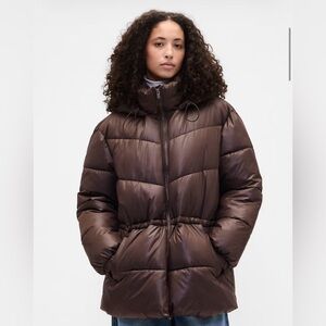 Gap Chocolate Espresso Gorpcore  ColdControl Max Midi Puffer Coat NWT XXL